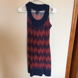 Enfocus Studio Petite Chevron Dress - Blue and Red